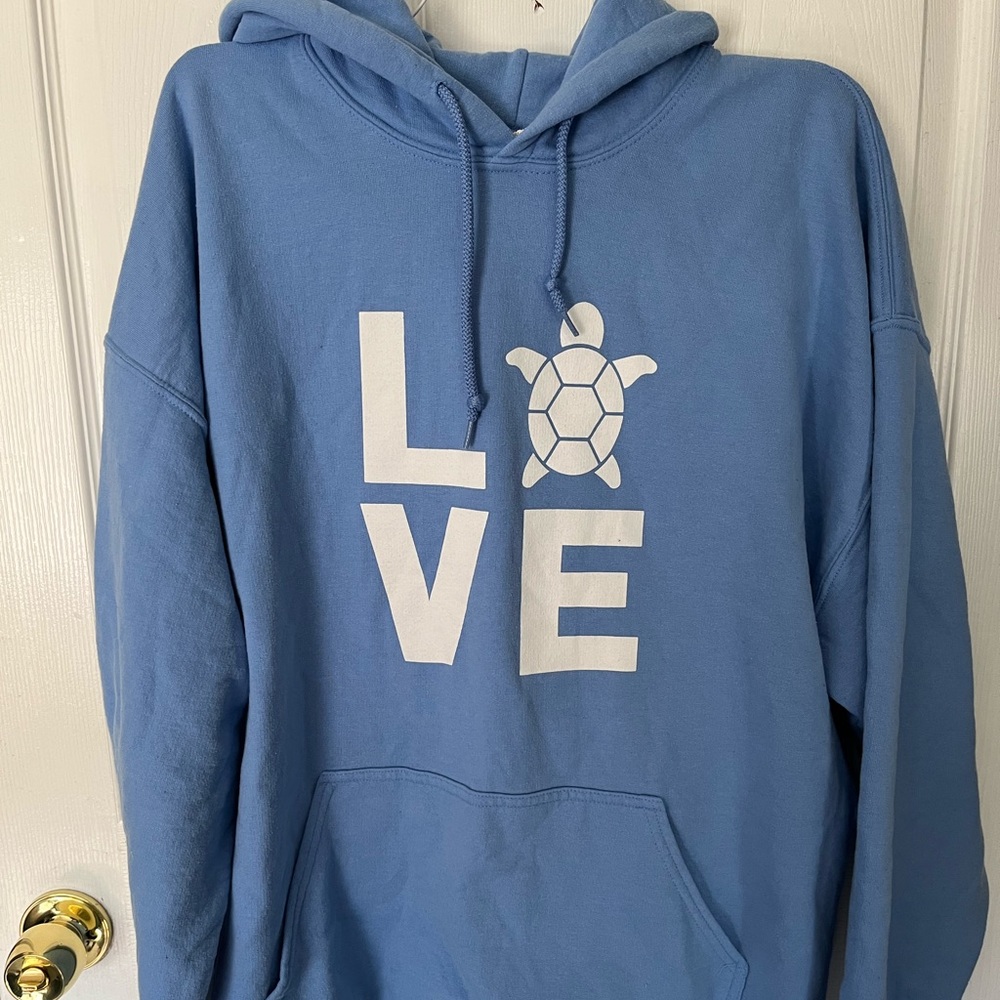 Blue Seaturtle LOVE Hoodie